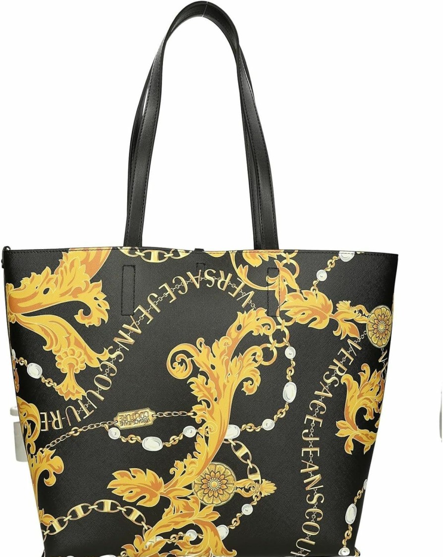 VERSACE JEANS COUTURE Tote Handbags | Versace Jeans Couture Women Tote Bag Black - Gold