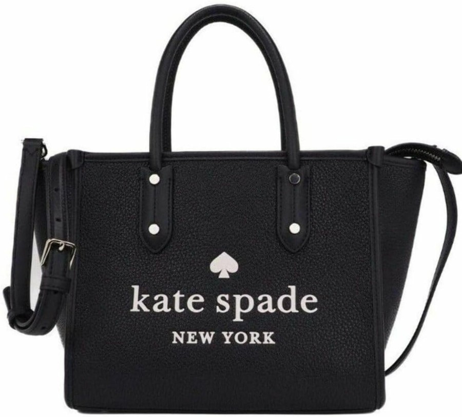 Kate Spade New York Tote Handbags | Kate Spade New York Pebbled Leather Small Tote Bag (Black)