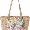 Sakroots Tote Handbags | Sakroots Meadow Straw Tote