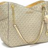 Michael Kors Tote Handbags | Michael Kors Jet Set Travel Large Chain Shoulder Tote (Pale Gold)