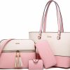 YTL Tote Handbags | Women Fashion Handbags Wallet Tote Bag Shoulder Bag Top Handle Satchel Purse Set 4Pcs