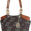 MKF Collection Tote Handbags | Mia K Collection Shoulder Handbag For Women: Vegan Leather Satchel-Tote Bag, Top-Handle Purse, Ladies Pocketbook