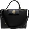 Tory Burch Tote Handbags | Tory Burch 138773 Britten Black With Gold Hardware Leather Women'S Tote Bag