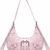 Verdusa Tote Handbags | Verdusa Women'S Studded Pu Leather Clutch Shoulder Tote Handbag Adjustable Strap Boho Bags