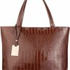 Valentoria Tote Handbags | Womens Crocodile Large Tote Handbag Purse Shoulder Bag Travel Satchel Handbag