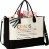 THEBUSSA Tote Handbags | Thank You Gifts For Women, Teacher, Coworker, Boss - Boss Lady Gifts For Women, Coworker Gifts - Administrative Professional Day Gifts - Employee Appreciation Gifts, Chaos Coordinator Gifts - Tote Bag