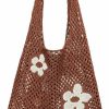 CATMICOO Tote Handbags | Catmicoo Crochet Beach Bag Tote: Small Knit Bag Summer Shoulder Bag For Vacation