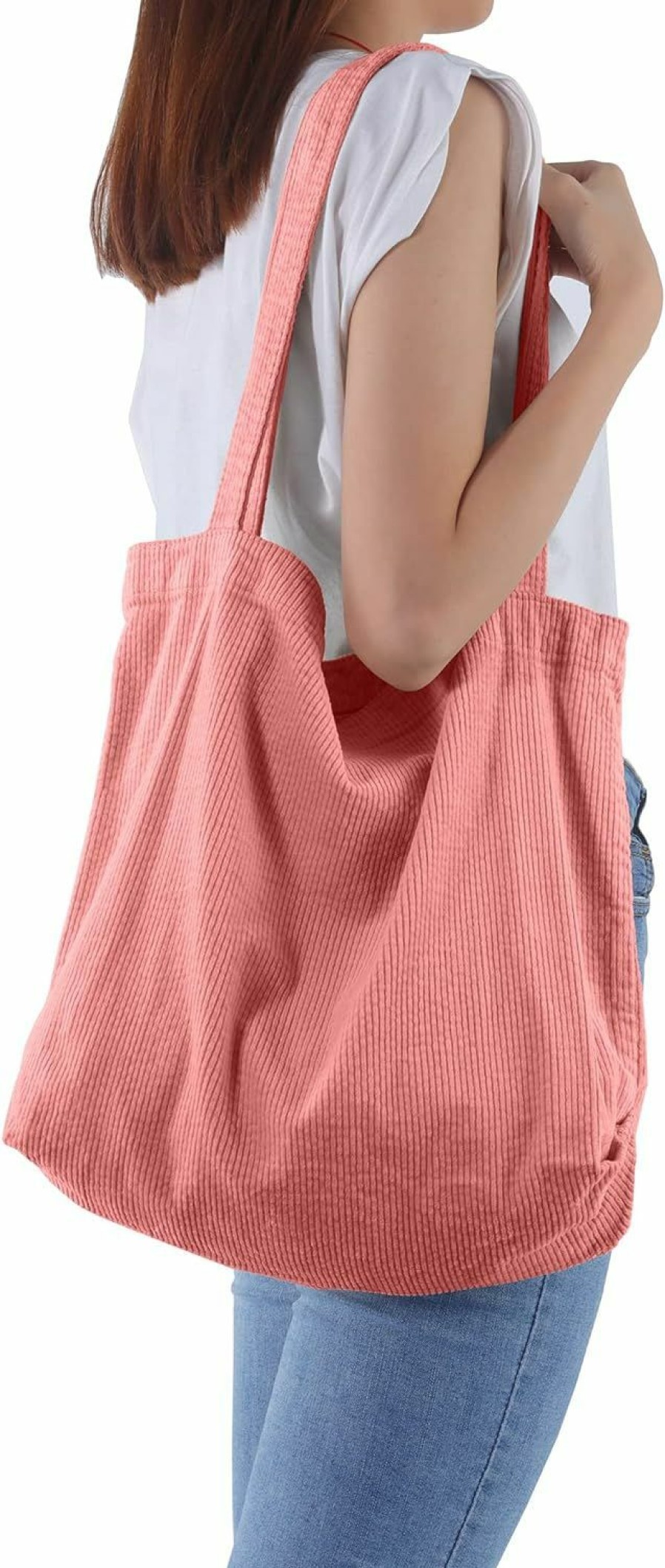 ALUWU Tote Handbags | Aluwu Corduroy Tote Bag For Women Canvas Shoulder Handbags Cute Large Purse