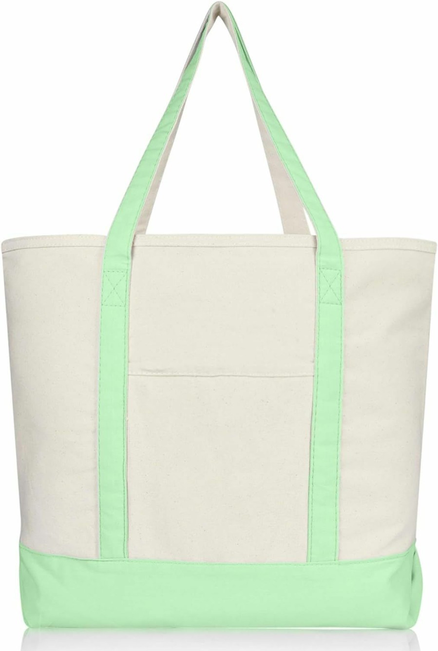 DALIX Tote Handbags | Dalix 22\" Heavy Duty Cotton Canvas Tote Bag (Zippered)