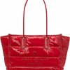 Kate Spade New York Tote Handbags | Kate Spade New York Women'S Ella Puffy Fabric Extra Large Tote, Candied Cherry