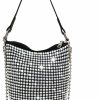 Bydenwely Tote Handbags | Bydenwely Rhinestone Rivets Bling Bucket Hobo Bag Chic Evening Purse Women Clutch Crossbody Mini Tote For Prom Party