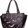 Lost Queen Tote Handbags | Lost Queen Women'S Bats Handbag Dark Gothic Purse Alternative Shoulder Bag