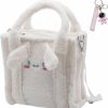 DOTBABY Tote Handbags | Dotbaby Girls' Soft And Cute Handbag, Anime Plush Tote Bag, Cartoon Hairy Hand Bag For Girl, Women'S Shoulder Crossbody Bag