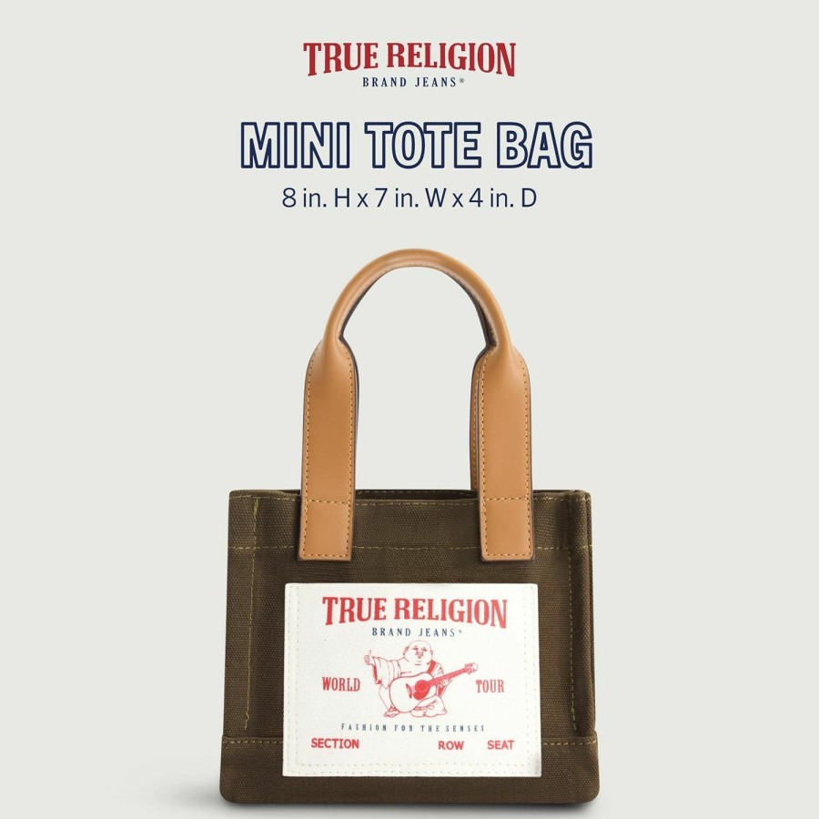 True Religion Tote Handbags | True Religion Tote Bag, Women'S Mini Travel Shoulder Bag With Adjustable Strap