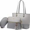 LOVEVOOK Tote Handbags | Lovevook Purses And Handbags For Women Fashion Tote Bags Shoulder Bag Top Handle Satchel Bags Purse Set 3Pcs