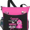 Fight Like a Girl Tote Handbags | Fight Like A Girl Cancer Messed With The Wrong Chick Dakota 5-Pocket Tote Bag