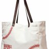 JIU HONG CHAO Tote Handbags | Xl Baseball Mom Tote Bags For Women Canvas Utility Purse Handbag With Pockets Embroidery Baseball Prints Shoulder Bag Baseball Stuff Gifts For Baseball Mom Boys Girls Lover (X-Large, White)