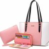 Qiyuer Tote Handbags | Women Purses Handbags Wallet Sets Shoulder Bags Top Handle Satchel Tote Purse Work Bag Set With Matching Wallet 3Pcs