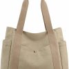 ZHIERNA Tote Handbags | Zhierna Canvas Tote Shoulder Bag For Women, Top Handle Work Bags Handbag Purse