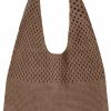 SANSTHS Tote Handbags | Sansths Crochet Mesh Beach Tote Bag Retro Hobo Knitted Bag Woven Tote Summer Shoulder Bag For Women