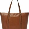 Fossil Tote Handbags | Fossil Women'S Carlie Leather Tote Bag Purse Handbag For Women