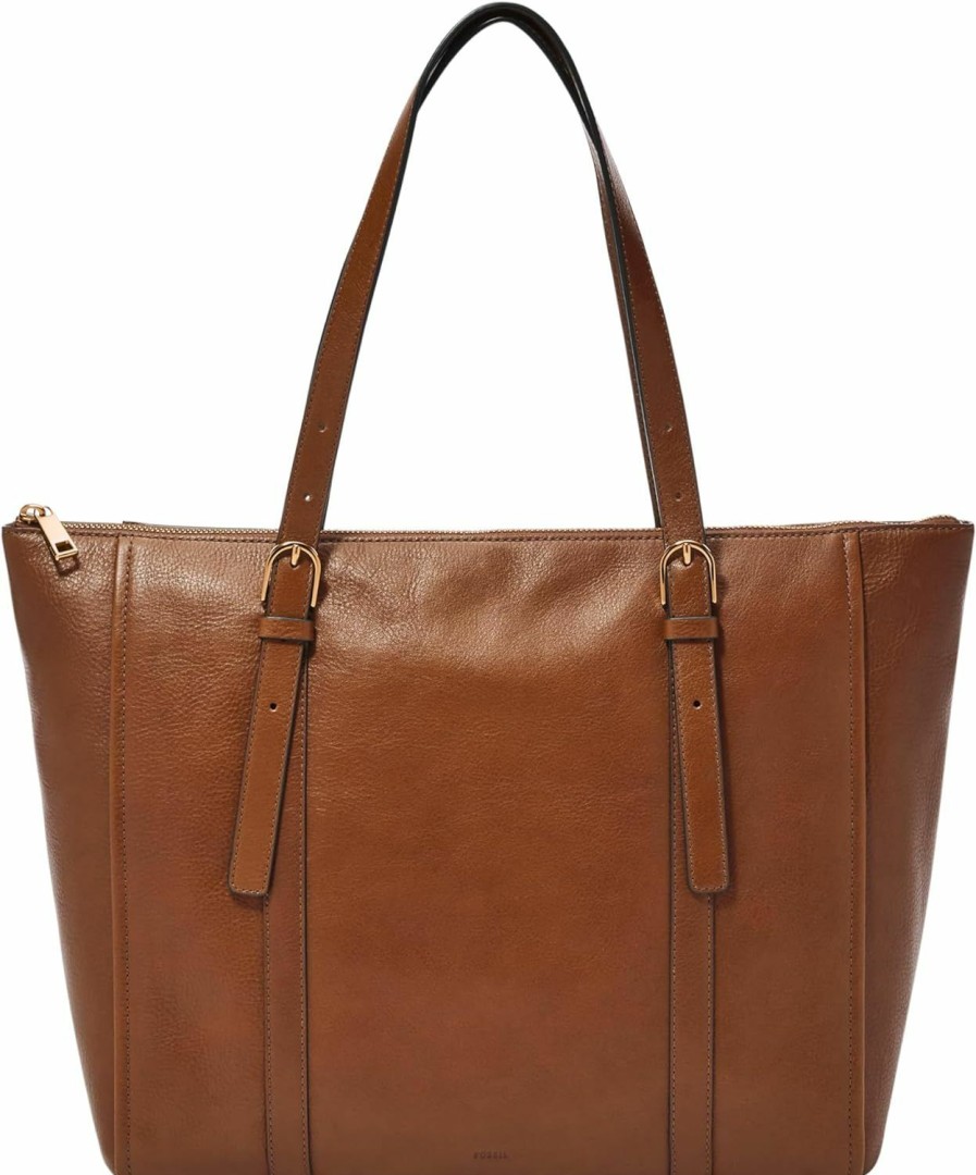 Fossil Tote Handbags | Fossil Women'S Carlie Leather Tote Bag Purse Handbag For Women