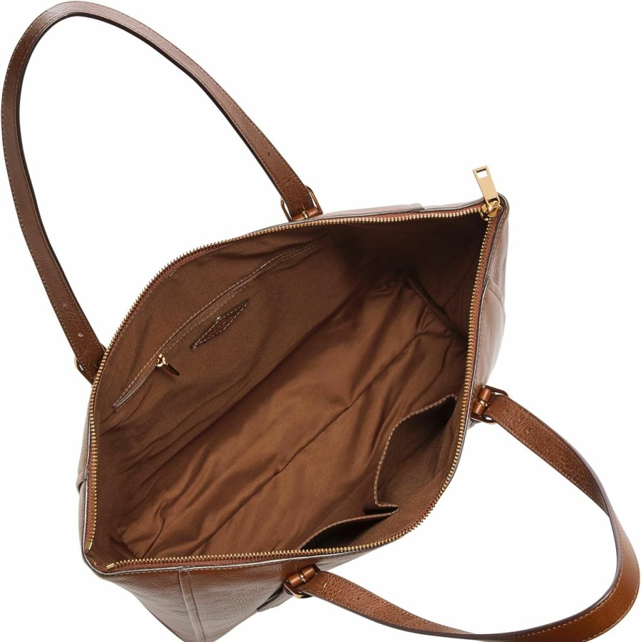 Fossil Tote Handbags | Fossil Women'S Carlie Leather Tote Bag Purse Handbag For Women