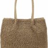 Kiss Sea Tote Handbags | Kiss Sea Straw Beach Bag The Tote Bag For Women Weekender Bags Beach Shoulder Extra Large Beach Raffia Bag Straw Purses