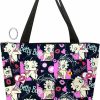 Betty Boop Tote Handbags | Betty Boop Canvas Shopping Bag With Coin Purse (Multi)