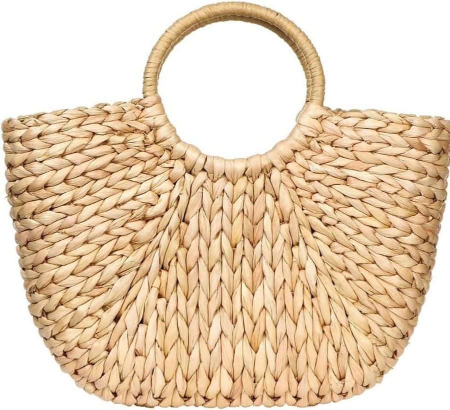 YYW Tote Handbags | Womens Large Straw Bags Beach Tote Bag Handwoven Hobo Bag Summer Beach Bag Straw Handbag