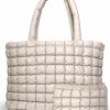 Citrusy Boutique Tote Handbags | The Cloud Tote Bag Set | Puffer Tote Bag With Insert Pouch | Quilted Tote Bag For Women | Trendy Padded Shoulder Puffy Bag