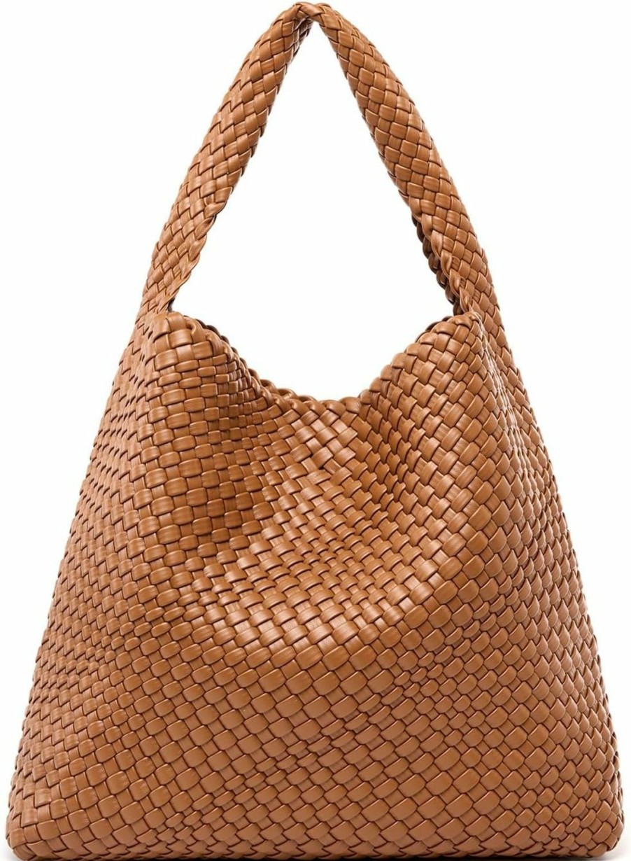 MELOLILA Tote Handbags | Melolila Large Woven Bag Tote Bags For Women Vegan Leather Tote Bag Woven Purse Woven Handbag