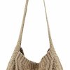 Verdusa Tote Handbags | Verdusa Women'S Crochet Shoulder Handbags Hobo Knitted Tote Bag Shopping Bags