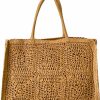 JI YA LI Tote Handbags | Handwoven Straw Vintage Purse Bag Bohemian Large Straw Beach Bag Chic Casual Handbag Shoulder Bag Tote Rattan Vacation Bag