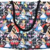 Disney Tote Handbags | Disney Tote Alice In Wonderland Queen Hearts Cheshire Cat Mad Hatter Print Bag