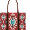 Wrangler Tote Handbags | Wrangler Aztec Tote Bag For Women Western Shoulder Purses And Handbags